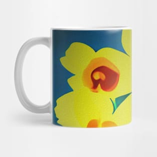 Daffodils -Bunch of flowers- cheerful illustration Mug